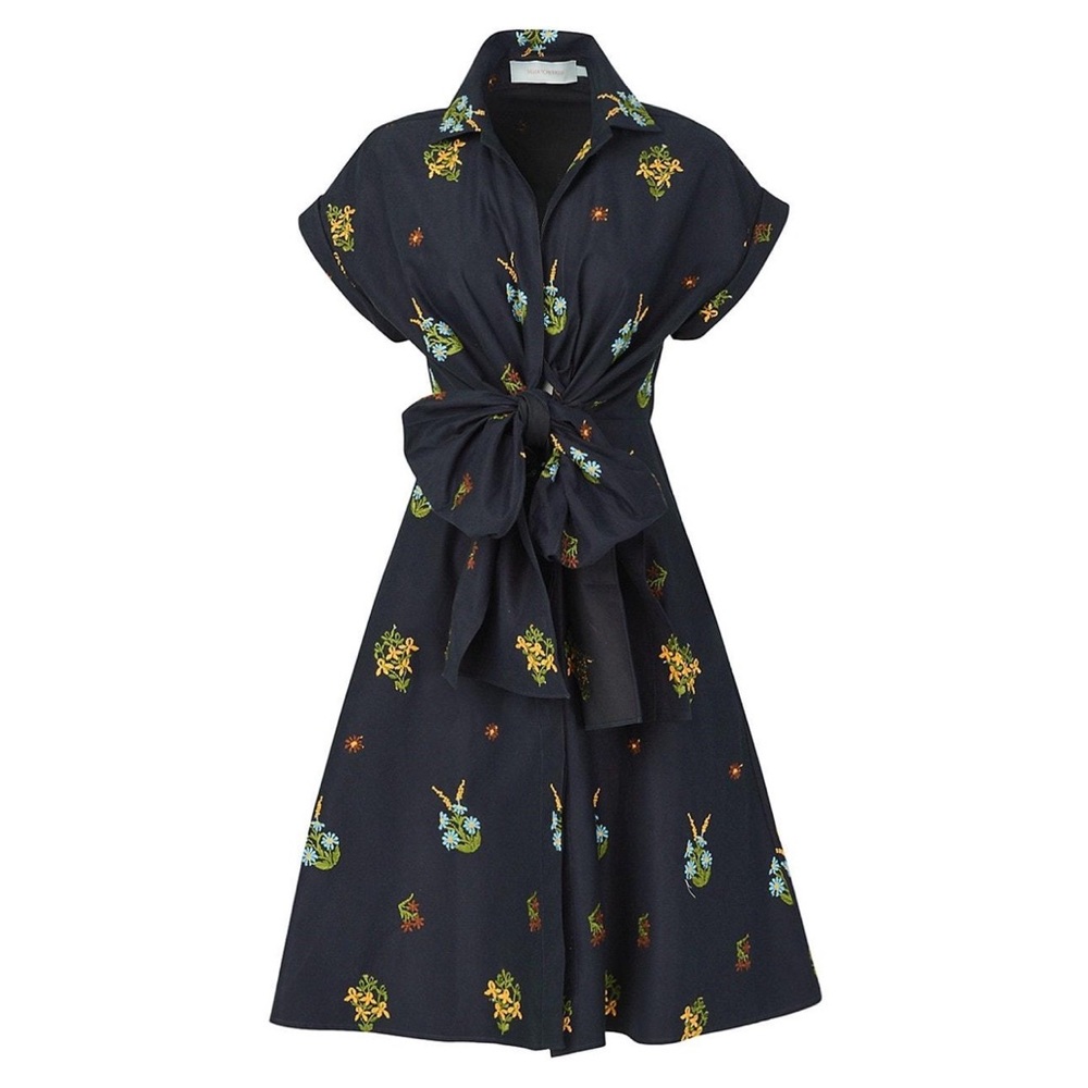SILVIA TCHERASSI Paloma Floral-Embroidered Midi Dress - Picture 3 of 7